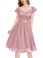 Damskie Sukienka mini Koronkowa sukienka Sukienka koktajlowa Sukienka dla gościa weselnego Szyfon Elegancja Moda Nowoczesny Na zewnątrz Spotkanie towarzyskie Regularny Równina Krótki rękaw W serek tanie Sukienki z szyfonu-Damskie Sukienka mini Koronkowa sukienka Sukienka koktajlowa Sukienka dla gościa weselnego Szyfon Elegancja Moda Nowoczesny Na zewnątrz Spotkanie towarzyskie Regularny Równina Krótki rękaw W serek