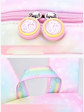 economico Zaini per Bambini e Adolescenti-Zaino scolastico pastello arcobaleno per ragazze preadolescenti borsa per libri leggera di grande capacità con multi tasche per viaggi quotidiani a scuola elementare