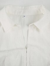 preiswerte Damen Einfache Oberteile-Damen Hemd Bluse Einfach Modern Lässig Kurzarm Hemdkragen Normale Oberteile Täglich Ferien Knöpfe Weiß Rosa Sommer