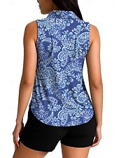 abordables Camisa de Mujer-Mujer Tops Camisa deportiva Camisas de polo Camiseta de tenis Sin Mangas Cremallera UPF50+ Resistente a los rayos UV Alta elasticidad Dispersor de humedad Transpirable Tenis pepinillo Corriendo