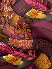 preiswerte Blumenkleid-Damen Midikleid Freizeitkleid Chiffon Schwingkleid Modern Urlaub Täglich Wochenende Normale Passform Blumen Karomuster Langarm V Ausschnitt Dunkelgrün Purpur Grün Sommer Frühling Herbst