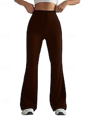 economico Leggings semplici-Per donna Gamba larga Pantaloni Eleganti Streetwear Casual Lunghezza intera Naturale Semplice Elastico in vita Confortevole Streetwear Ferie Abbigliamento quotidiano Magenta Grigio Nero Bianco Autunno