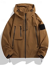 economico giacca attiva-Per donna Giacca con Cappuccio Impermeabile Caldo Cerniera Tasca Moda Semplice All&#039;aperto Streetwear Abbigliamento quotidiano Cerniera Regolare Con Cappuccio Vestibilità regolare Manica Lunga