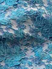 abordables FLORALES-Robe de soirée A-Line en jacquard floral verte élégante Robe de mariage formelle longueur au sol sans manches en V en nylon avec poche fente Robe invitée de mariage