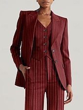 voordelige Broekpakken van mama-damesblazers moeder van de bruid elegante lange mouwen met knopen effen kleur