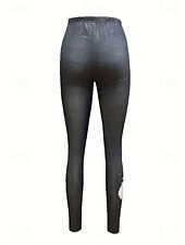 economico Animali Stampa-Per donna Leggings Punk Attivo Vacanza Lunghezza intera Vita Alta Grafico Animale Gatto Stampa 3D Asciugatura Rapida Traspirabilità Morbido Elasticizzato All&#039;aperto Casa Casual Nero Bianco Arcobaleno
