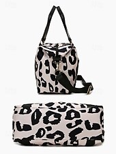 levne Cestovní tašky-Dámská nepromokavá cestovní taška s leopardím vzorem – velká kapacita, odolná proti poškrábání, stylová taška přes rameno do posilovny, na pláž i na víkendové výlety