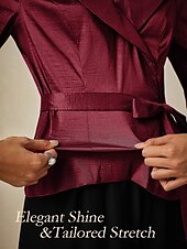 preiswerte Hosenanzüge für Mama-Zweiteilig Brautmutterkleid Elegant V Ausschnitt Knöchellänge Taft Dreiviertelarm mit Schärpe / Band Schleife(n) 2025