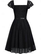 Damskie Sukienka mini Koronkowa sukienka Sukienka koktajlowa Sukienka dla gościa weselnego Szyfon Elegancja Moda Nowoczesny Na zewnątrz Spotkanie towarzyskie Regularny Równina Krótki rękaw W serek tanie Sukienki z szyfonu-Damskie Sukienka mini Koronkowa sukienka Sukienka koktajlowa Sukienka dla gościa weselnego Szyfon Elegancja Moda Nowoczesny Na zewnątrz Spotkanie towarzyskie Regularny Równina Krótki rękaw W serek