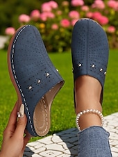 abordables Sabots et mules femme-mules à enfiler découpées pour femmes – sabots confortables et respirants pour les journées décontractées, la détente dans le jardin et l&#039;heure du thé sur la terrasse