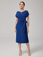 baratos Vestidos Florais-vestido longo elegante com cinto de alta elasticidade