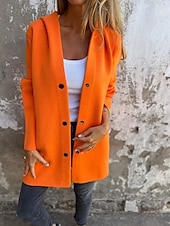 billiga casual jackor-Dam Bomberjacka Vardaglig jacka Bekväm Andningsfunktion Dragkedja Ledigt Slät Semester Gata Ledigt Dagliga kläder Enkelknäppt Normal Huva Normal Långärmad Ytterkläder Svart Purpur Orange Sommar Vår