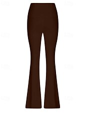 economico Leggings semplici-Per donna Gamba larga Pantaloni Eleganti Streetwear Casual Lunghezza intera Naturale Semplice Elastico in vita Confortevole Streetwear Ferie Abbigliamento quotidiano Magenta Grigio Nero Bianco Autunno