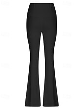 economico Leggings semplici-Per donna Gamba larga Pantaloni Eleganti Streetwear Casual Lunghezza intera Naturale Semplice Elastico in vita Confortevole Streetwear Ferie Abbigliamento quotidiano Magenta Grigio Nero Bianco Autunno