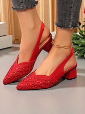 abordables Fête de la Vie Nocturne-Escarpins à bride arrière scintillants argentés pour femmes - Chaussures de soirée scintillantes à talon bas pour la vie nocturne et les événements en soirée