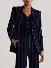 voordelige Broekpakken van mama-damesblazers moeder van de bruid elegante lange mouwen met knopen effen kleur