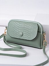 economico Borse a Tracolla-borsa a tracolla da polso in similpelle da donna con patta in stampa coccodrillo – elegante piccola borsa a tracolla per l&#039;uso quotidiano, i viaggi e il lavoro