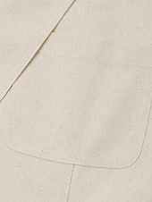  Da uomo Blazer di Lino Giacca Sportiva Casuale Quotidiano Vacanza Primavera & Estate Cotone e Lino Tinta unica Comodo Monopetto due bottoni Giacca Bianco Beige Azzurro chiaro