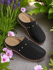 abordables Sabots et mules femme-mules à enfiler découpées pour femmes – sabots confortables et respirants pour les journées décontractées, la détente dans le jardin et l&#039;heure du thé sur la terrasse