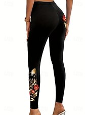 economico Animali Stampa-Per donna Leggings Punk Attivo Vacanza Lunghezza intera Vita Alta Grafico Animale Gatto Stampa 3D Asciugatura Rapida Traspirabilità Morbido Elasticizzato All&#039;aperto Casa Casual Nero Bianco Arcobaleno