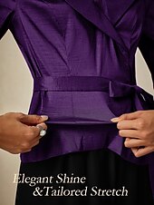 preiswerte Hosenanzüge für Mama-Zweiteilig Brautmutterkleid Elegant V Ausschnitt Knöchellänge Taft Dreiviertelarm mit Schärpe / Band Schleife(n) 2025