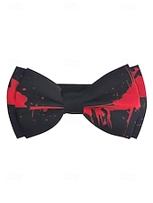 preiswerte Halloween-Zubehör-Blutspritzer-Fliege für Herren – verstellbare Horror-Kostüm-Krawatte für Party, Cosplay &amp; Vampir-Look