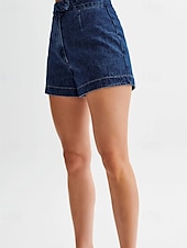 cheap Women&#039;s Blouse Suits-Women&#039;s Active Fashion Blouse Shorts Sets Sleeveless Crew Neck Solid Color Split Thigh Vacation Casual Daily Blue Summer Regular Fit