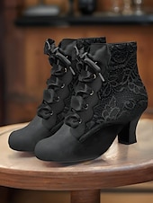 baratos anos 1930-botins femininos vitorianos com cadarço - botins de camurça verde de salto alto para fantasias vintage e steampunk