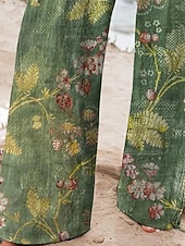 economico gamba larga e vita alta-Per donna Gamba larga Pantaloni Pantaloni Palazzo Moda Boho Lunghezza intera Vita Alta Fiore Elastico in vita Coulisse Stampato Traspirabilità Confortevole Streetwear Abbigliamento quotidiano Uscire