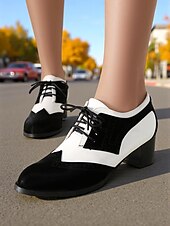olcso 1950-es évek-női kétszínű, zöld-fehér oxford magassarkú, brogue díszítéssel – 1950-es évekbeli vintage fűzős elegáns cipők mindennapi viseletre, tavaszi szettekhez és retró ihletésű megjelenéshez