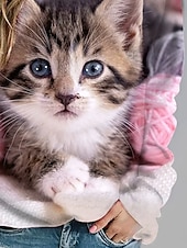 ieftine Vârfurile animalelor-Pentru femei Hanorac pulover Hanorace Grafic Animal Modă Casual Manșon Lung Stil Nautic Topuri obișnuite Stradă Zilnice Casual Imprimeu Negru Roz Îmbujorat Primăvară Toamnă Iarnă