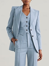 voordelige Broekpakken van mama-damesblazers moeder van de bruid elegante lange mouwen met knopen effen kleur