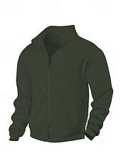 economico Giubbotti Casual-Per uomo Giacca Invernale Giacca in Pile Giacca Casual Vacanza Quotidiano Calore Termico Tasca Pile Autunno Inverno Semplice Moda Streetwear Collo alla coreana Regolare Aalbicocca Nero Blu marino