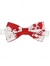 preiswerte Halloween-Zubehör-Blutspritzer-Fliege für Herren – verstellbare Horror-Kostüm-Krawatte für Party, Cosplay &amp; Vampir-Look