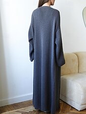 tanie Kardigany i odzież wierzchnia-Damskie Sweter Sweter rozpinany Moda Moda miejska Codzienny Jednokolorowe Prążkowany Otwarty przód Dzianiny Długi rękaw Długie topy Robić na drutach Święto Wyjściowe Weekend Biały Żółty Jesień Zima