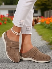 cheap Women's Clogs &amp; Mules-Women's Lightweight Perforated Mules – Breathable Slip-On Shoes for Walking, Travel and Daily Wear