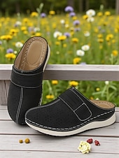 cheap Women's Clogs &amp; Mules-Women's Lightweight Perforated Mules – Breathable Slip-On Shoes for Walking, Travel and Daily Wear