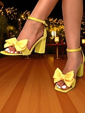 ieftine cocktail-Sandale de damă cu toc bloc din satin bordo și fundă - pantofi eleganti cu vârful deschis pentru petreceri de Crăciun și cocktailuri