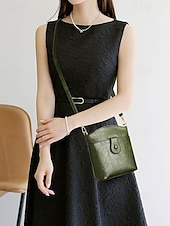cheap Crossbody Bags-Women&#039;s Faux Leather Crossbody Bag with Multiple Compartments – Vintage Casual Shoulder Purse for Daily Commute, Shopping and Travel