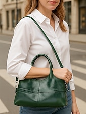 levne Kabelky a tote tašky-Dámská kabelka přes rameno z umělé kůže – elegantní strukturovaný design, všestranná kabelka pro každodenní práci, nakupování i neformální výlety