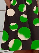 Damskie Sukienka midi Sukienka koszulowa Codzienne sukienki Moda Nowoczesny Codzienny Plaża Weekend Regularny Kropka Długi rękaw Kołnierzyk koszuli Zielony Wiosna Jesień tanie Drukuj kwiatowe sukienki-Damskie Sukienka midi Sukienka koszulowa Codzienne sukienki Moda Nowoczesny Codzienny Plaża Weekend Regularny Kropka Długi rękaw Kołnierzyk koszuli Zielony Wiosna Jesień