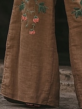 economico gamba larga e vita alta-Per donna Gamba larga Pantaloni Pantaloni Palazzo Moda Boho Lunghezza intera Vita Alta Fiore Elastico in vita Coulisse Stampato Traspirabilità Confortevole Streetwear Abbigliamento quotidiano Uscire