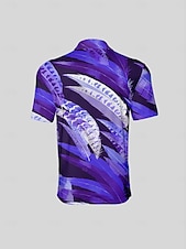 halpa Miesten golfvaatteet-Miesten Poolopaita Purppura Lyhythihainen Topit Golfasut Vaatteet Asut Wear Apparel