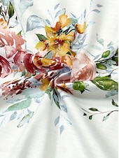 billige Blomstrete topper-Dame Zipper Hoodie Blomster Grafisk Moteklær Casual Langermet Hette Vanlige Topper Gate Hverdagsbruk Lomme Trykk Hvit Lilla Fuksia Vår Høst