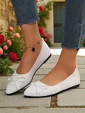 abordables Ballerines femme-Ballerines Flyknit Bow pour femmes – chaussures décontractées, légères, respirantes et élégantes, idéales au quotidien, pour les promenades en plein air et les pique-niques printaniers au jardin