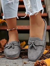 ieftine Saboți de Damă-mocasini cu ciucuri pentru femei – mocasini casual fără slip-on pentru naveta zilnică și ținute relaxate
