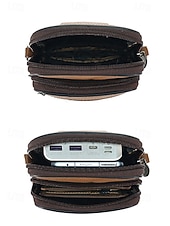 ieftine Genți de Băieți-Geantă de umăr crossbody din piele pentru bărbați, cu design multi-buzunare, geantă mică de călătorie și geantă de talie pentru uz zilnic casual și activități în aer liber
