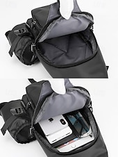 cheap Men&#039;s Bags-Men’s Waterproof Crossbody Sling Bag – Lightweight Casual Chest Bag with Multiple Compartments, Adjustable Strap, and Water-Repellent Fabric for Travel, Outdoor and Daily Use