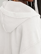 baratos Moletons e Sweatshirts Texturizados-Mulheres Casaco com capuz Manter Quente Confortável Patchwork Moda Tecido Para Noite Final de semana Pullover Padrão Com Capuz Normal Manga Longa agasalhos Preto Cinzento Claro Vermelho Rosa Outono