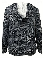 economico Top di Halloween-Per donna Felpa con cappuccio Grafico Teschio Halloween Caldo Vintage Moda Manica Lunga Con Cappuccio Top Regolari Streetwear Abbigliamento Quotidiano Casuale Stampato Nero Blu Estate Autunno Inverno